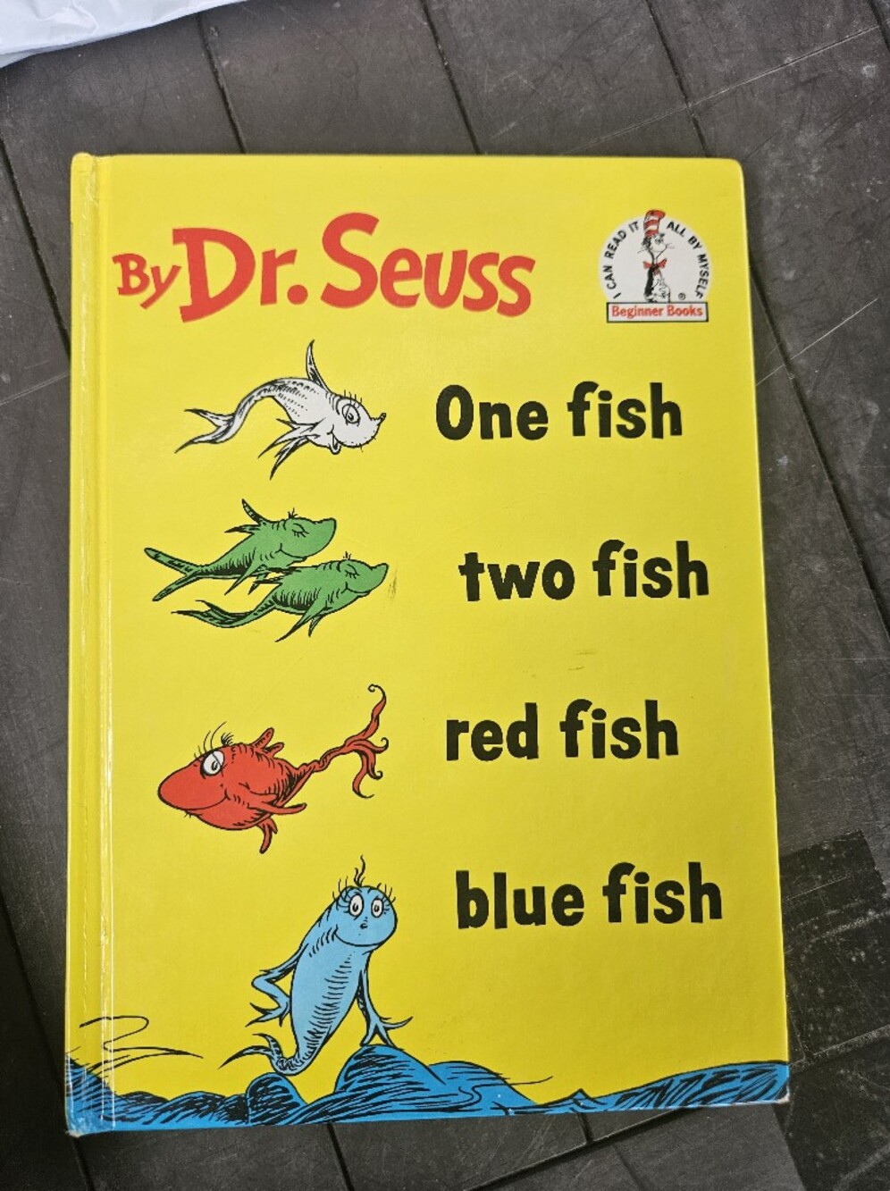 Vintage Dr. Seuss One Fish Two Fish Red Fish Blue Fish Beginner Book Hardcover